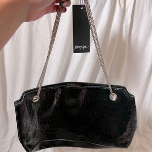 Brand new Nasty Gal crocodile print shoulder bag